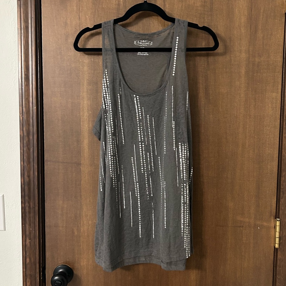 Maurices Gray Studded Tank Top